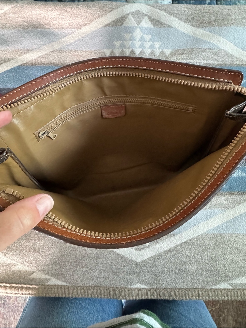 Celine Macadam Canvas Leather Triomphe Logo Print Clutch Pouch Vintage - Picture 6 of 11